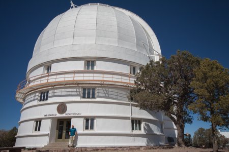 Een van de telescopen van McDonald Observatory, nabij Ft. Davis TX
